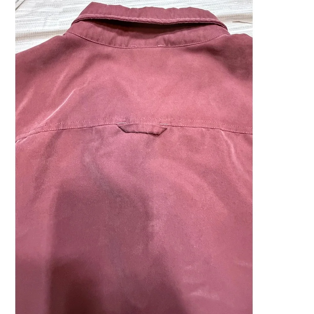 The North Face Men's‎ XL Long Sleeve Hiking Shirt Maroon Button Down Ventilated